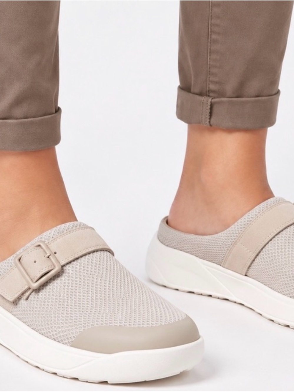 Staheekum Women's Sneaker Clog Mules Taupe Mesh Size 8 NIB